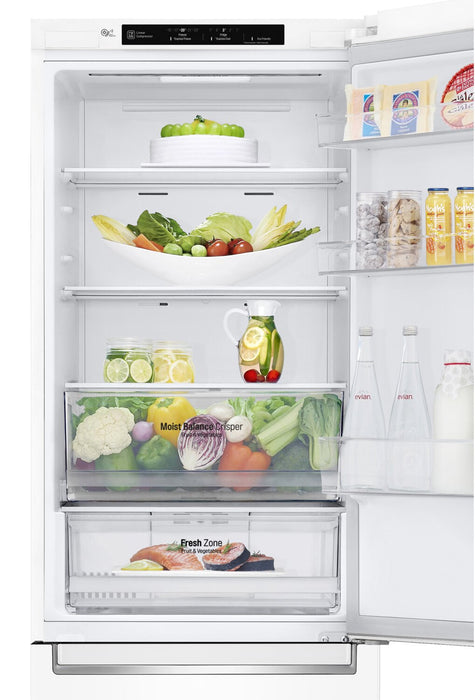 LG 23\" 12 Cu. Ft. Bottom-Mount Counter-Depth Refrigerator - White - LBNC12231W