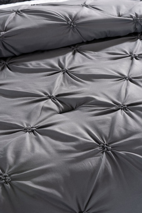 Brianna Dark Grey 3-Piece King Comforter Set