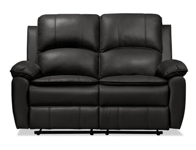 Chandler Leath-Aire Reclining Loveseat - Grey