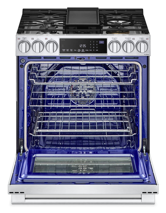 LG Studio 6.3 Cu. Ft. Smart Gas Range with Instaview & Air Fry - Smudge Proof Stainless Steel - LSGS6338F