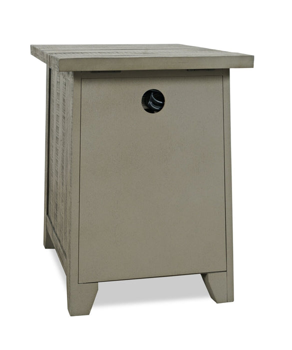 Colson 18\" Rustic Chairside Table with Storage - Driftwood