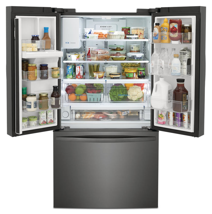 Frigidaire 36\" 27.8 Cu. Ft. Standard-Depth French-Door Refrigerator - Black Stainless Steel - FRFS2823AD