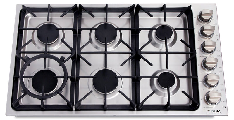 Thor Kitchen 36\" Professional 6-Burner Gas Cooktop - TGC3601