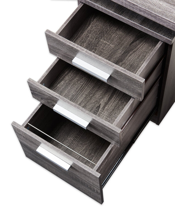 Oscar 47\" Reversible Office Desk with Storage - Grey