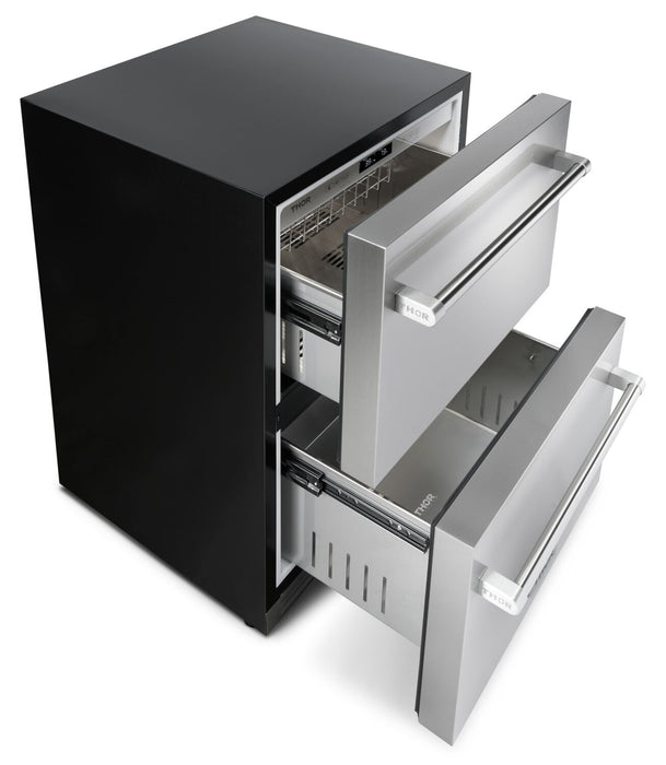 Thor 24\" 5.4 Cu. Ft. 2 Drawer  Refrigerator - Stainless Steel - TRF24U