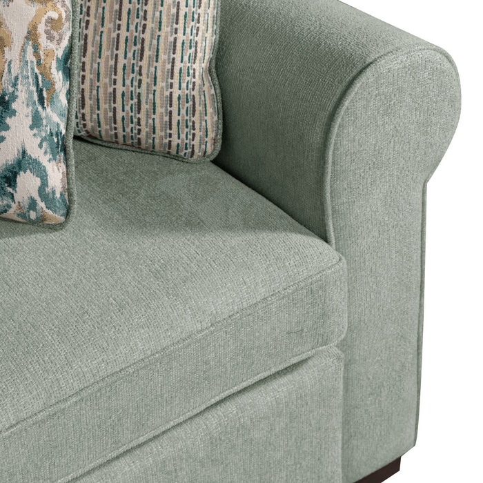 Scott Living Haven 2-Piece Right-Facing Chenille Fabric Sleeper Sectional - Seafoam Blue