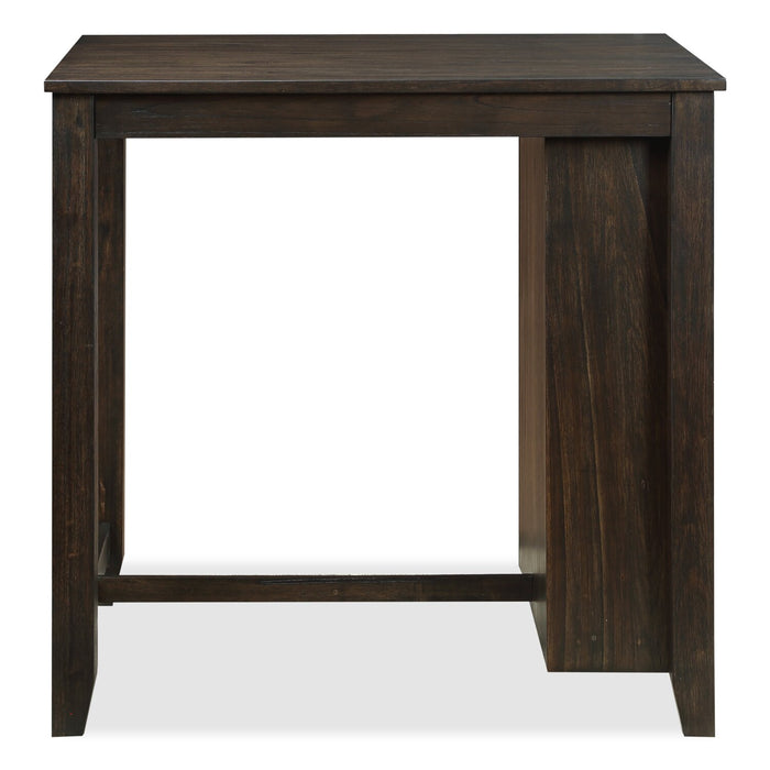 Lane 3pc Counter-Height Dining Set with Table & 2 Chairs, Built-in Shelves & USB, 36.5\"W - Brown