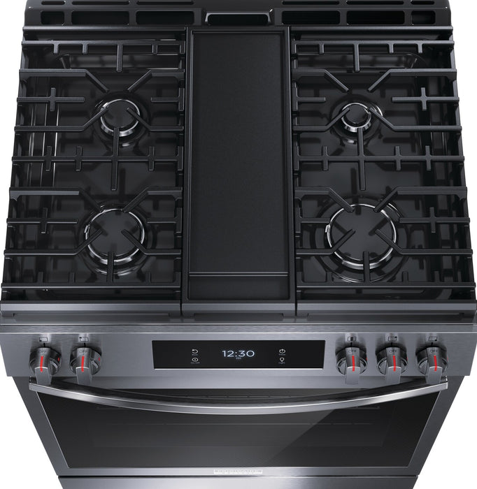 Frigidaire Gallery 6 Cu. Ft. Gas Range With Total Convection and Air Fry - Smudge-Proof® Black Stainless Steel - GCFG3060BD