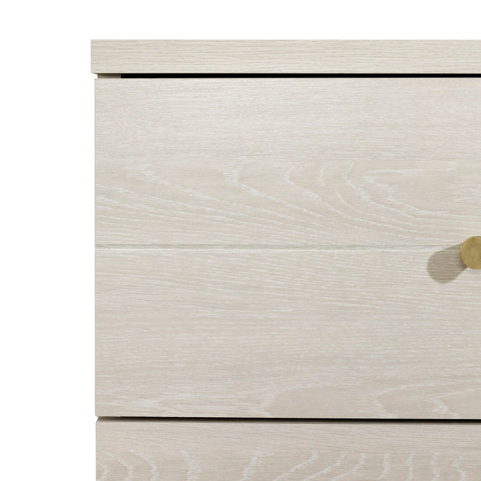 Lake Bedroom Chest of Drawers, 5-Drawer, 29\"W x 52\"H, Made in Canada, Glam - White