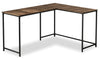 Karter 58.25\" L-Shaped Corner Office Desk - Brown