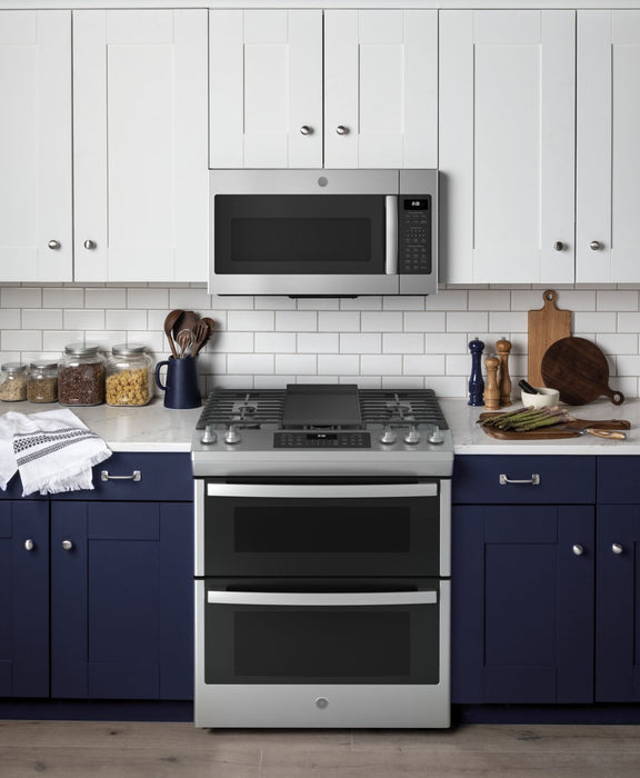 GE 4.3 Cu. Ft. Gas Range with Steam Clean and Edge To Edge Cooktop - Stainless Steel - JCGSS86SPSS
