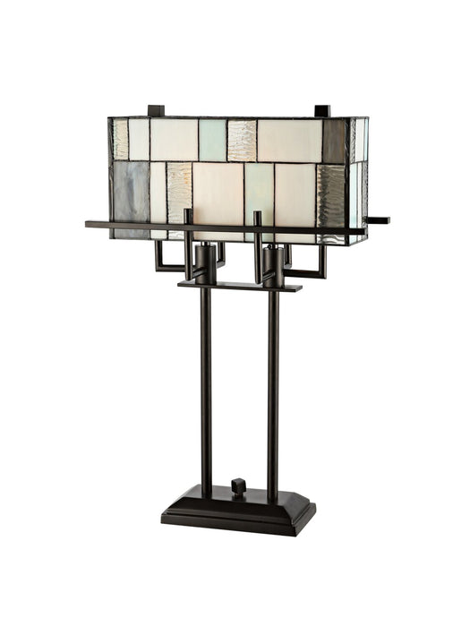Manson 24\" Tiffany Style Hand-Blown Glass Table Lamp