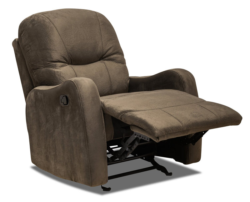 Made in Canada Everett 33.5\" Fabric Reclining Chair - Chocolate Brown