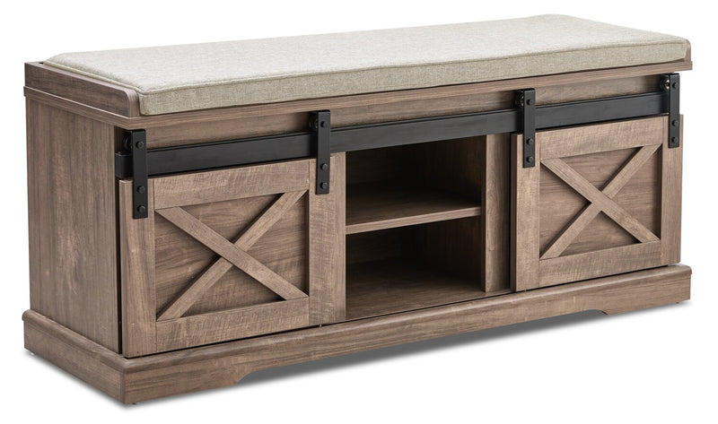 Gavin 47.25\" Bench with Shoe Storage - Hazelnut