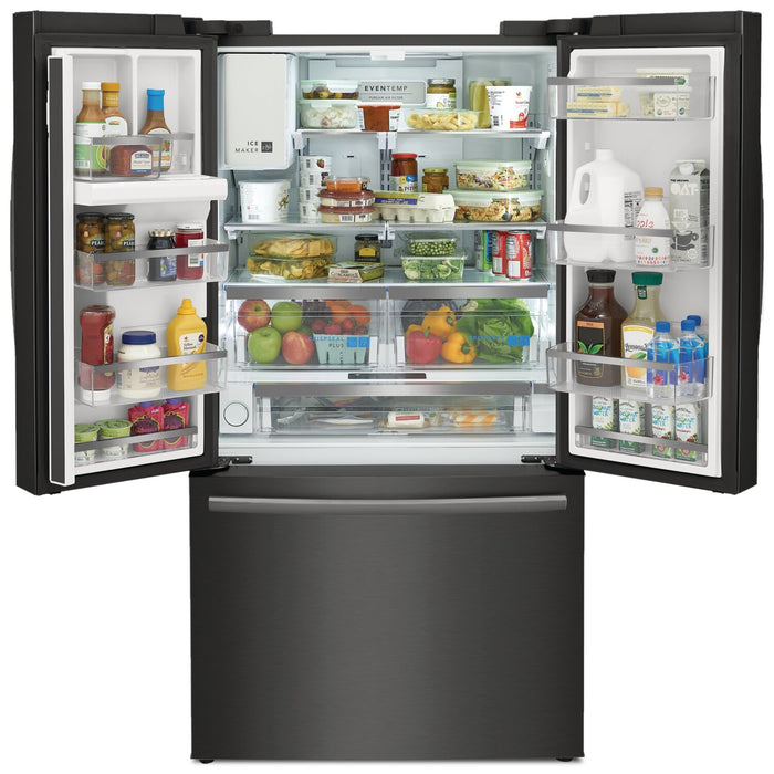 Frigidaire Gallery 36\" 22.6 Cu. Ft. Counter-Depth French-Door Refrigerator - Smudge-Proof® Black Stainless Steel - GRFC2353AD