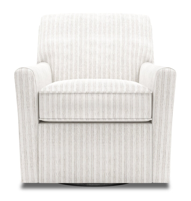 Made in Canada Sofa Lab Customizable Swivel 31\" Fabric Accent Chair - Dolphin White