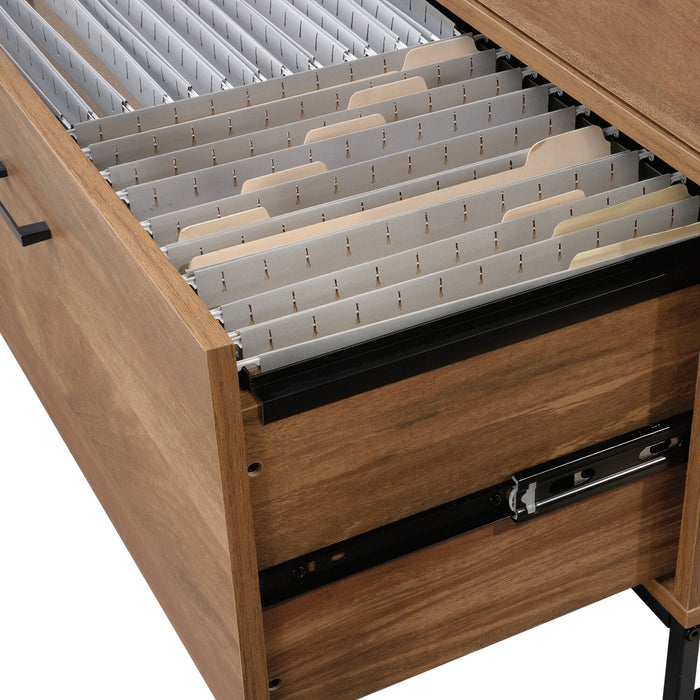 Taryn 27.95\" 2-Drawer Filing Cabinet - White & Light Brown