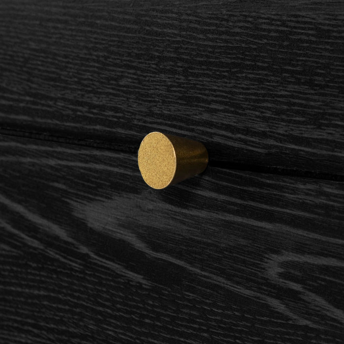 Lake Bedroom Chest of Drawers, 5-Drawer, 29\"W x 52\"H, Made in Canada, Glam - Black