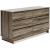 Arik Bedroom 6-Drawer Dresser, 59\"W x 30.8\"H - Brown