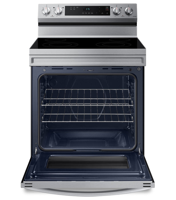 Samsung 6.3 Cu. Ft. Smart Electric Free Standing Range with Steam Clean - Stainless Steel - NE63A6111SS/AC