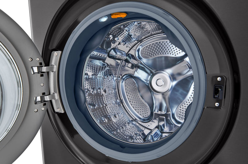 LG 5.8 Washer/7.4 Dryer Cu. Ft. Front-Load High-Efficiency Steam Washtower™ - Black Steel - WKEX300HBA