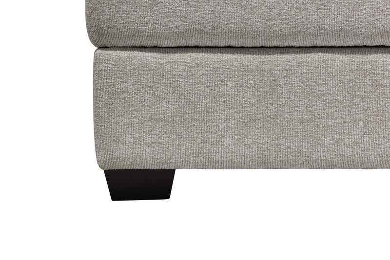 Made in Canada Verona 44\" Linen-Look Fabric Storage Ottoman - Beige