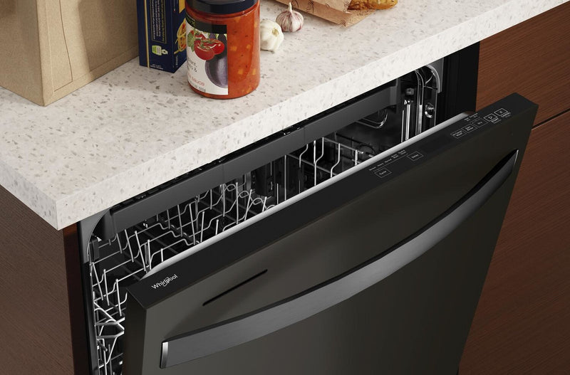 Whirlpool 24\" 47 dBA Built-In Top-Control Dishwasher with Third Rack - Print Resist Black Stainless - WDT750SAKV