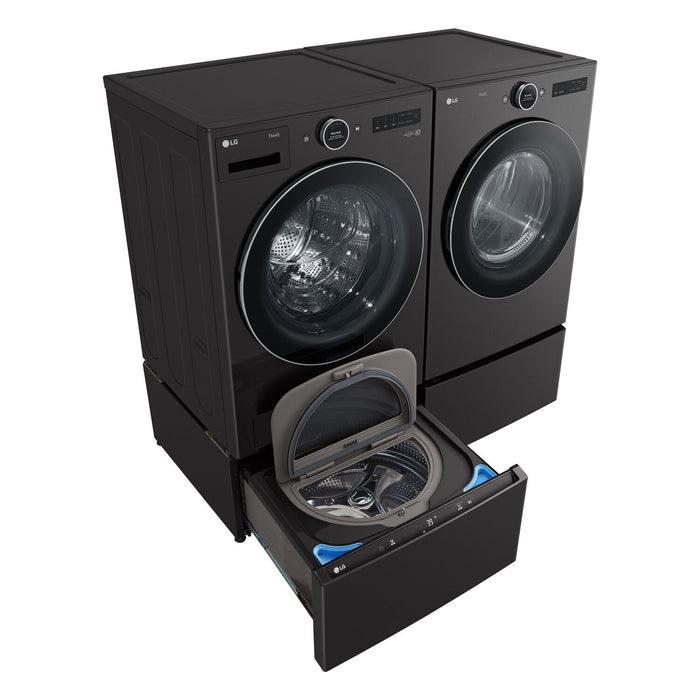 LG 5.8 Cu. Ft. Smart Front-Load Washer and 7.4 Cu. Ft. Electric Dryer - Black Steel