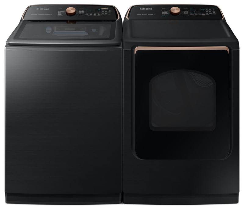 Samsung 6.2 Cu. Ft. Smart Auto Dispense Top-Load Washer and 7.4 Cu. Ft. Electric Dryer