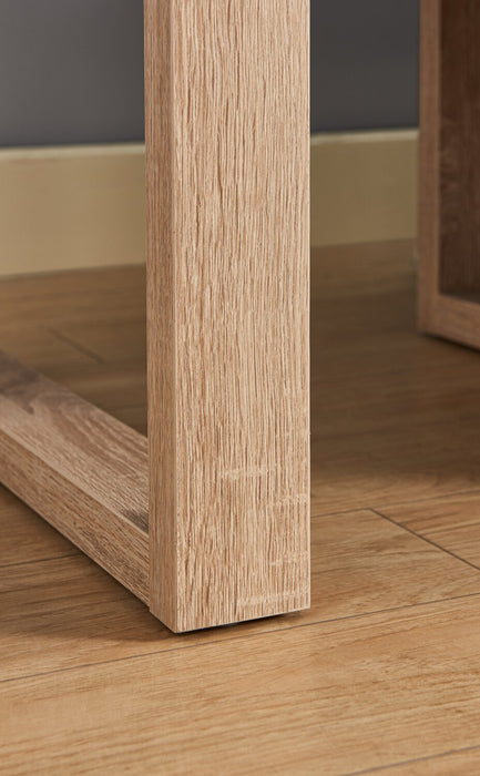 Izaac 47.25\" Modern Coffee Table with Storage and Shelf - White and Brown