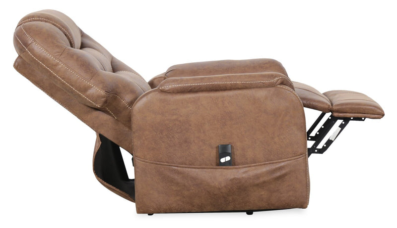 Landon 34\" Microfibre Power Lift Reclining Chair - Brown