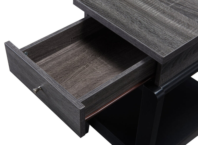 Torry 13.75\" Chairside Table with Drawer - Distressed Grey