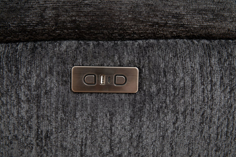 Atlantis 90\" Fabric Zero Gravity Power Reclining Sofa - Dark Grey