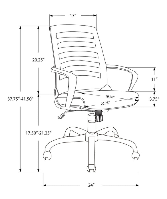 Felton 24\" Office Chair - Black Mesh
