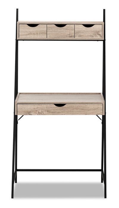 Norris 31.5\" Compact Office Desk with 4-Drawers - Taupe