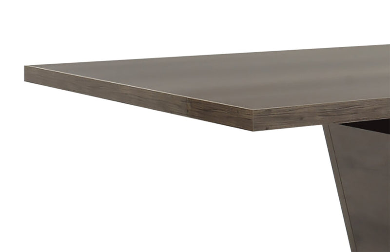 Gino Dining Table with 63-86\"W Extension - Made in Italy, Pedestal Base, Modern - Brown