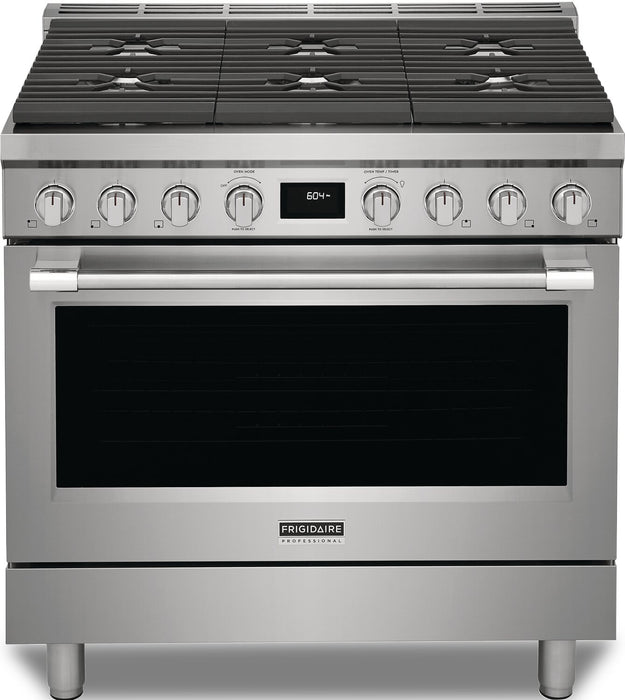 Frigidaire Professional 4.4 Cu. Ft. Dual Fuel Range With Dual Fan Convection and Six Burner Cooktop - Smudge-Proof® Stainless Steel - PCFD3670AF