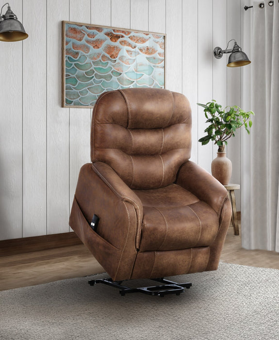 Landon 34\" Microfibre Power Lift Reclining Chair - Brown