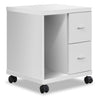 Willis 17.75\" Filing Cabinet with 2-Drawers & Open Storage on Casters - White