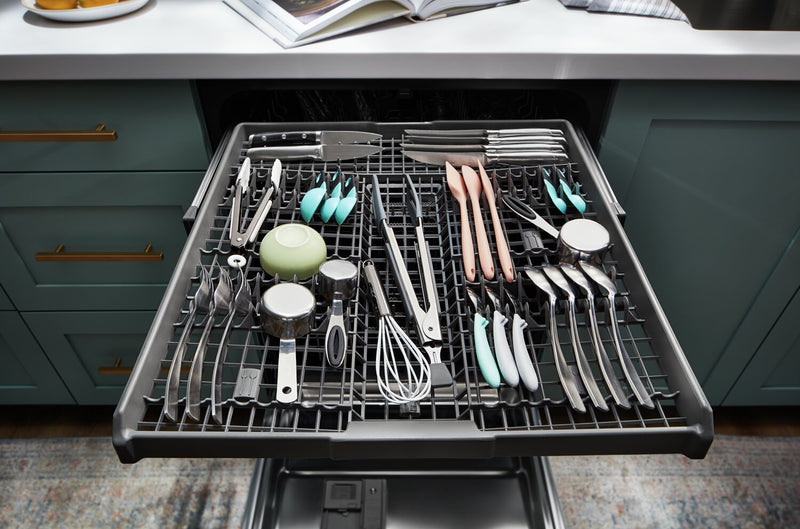 Whirlpool 24\" 51 dBA Built-In Top-Control Dishwasher with Third Rack - Fingerprint Resistant Stainless Steel - WDP730HAMZ