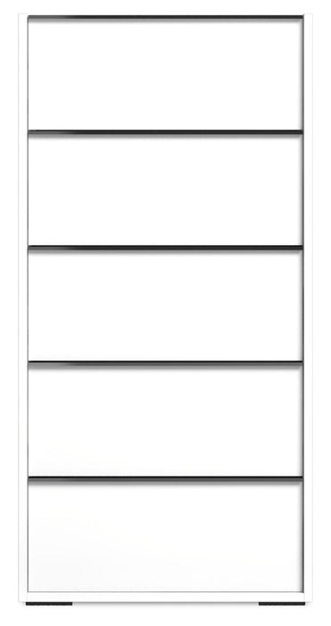 Raia Bedroom Chest of Drawers, 5-Drawer - Made in Italy, 23\"W x 53.5\"H, Modern - White