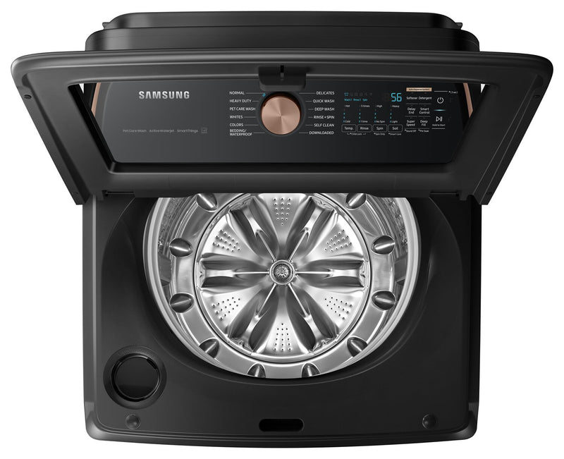Samsung 6.2 Cu. Ft. Top-Load High-Efficiency Washer - Black Stainless Steel - WA54CG7550AVA4