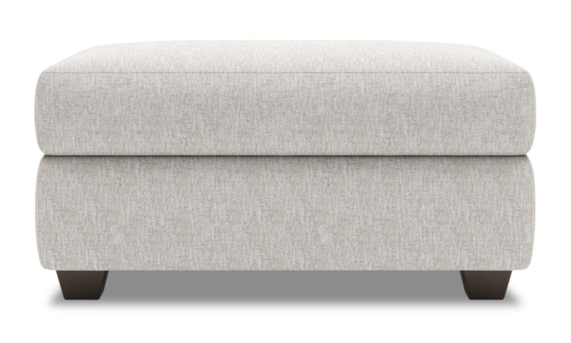 Made in Canada Customizable Sofa Lab The Trunk 39\" Chenille Fabric Storage Ottoman - Luxury Silver