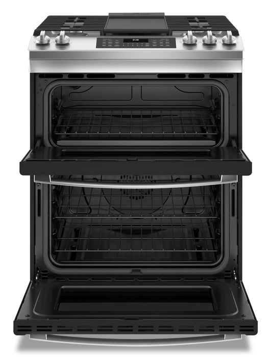 GE 4.3 Cu. Ft. Gas Range with Steam Clean and Edge To Edge Cooktop - Stainless Steel - JCGSS86SPSS