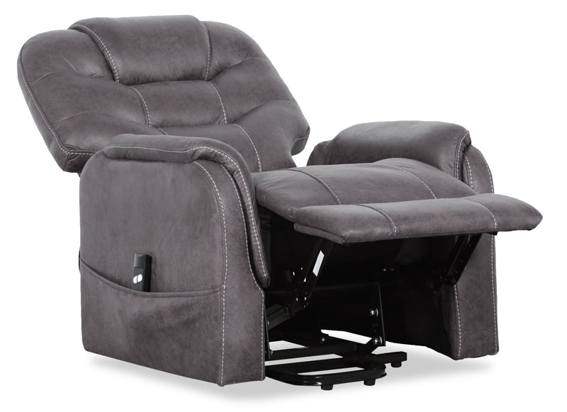 Landon 34\" Microfibre Power Lift Reclining Chair - Grey