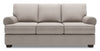 Made in Canada Customizable Sofa Lab Roll 86\" Linen-Look Fabric Sofa Bed with Rolled Arms - Pax Slate Grey