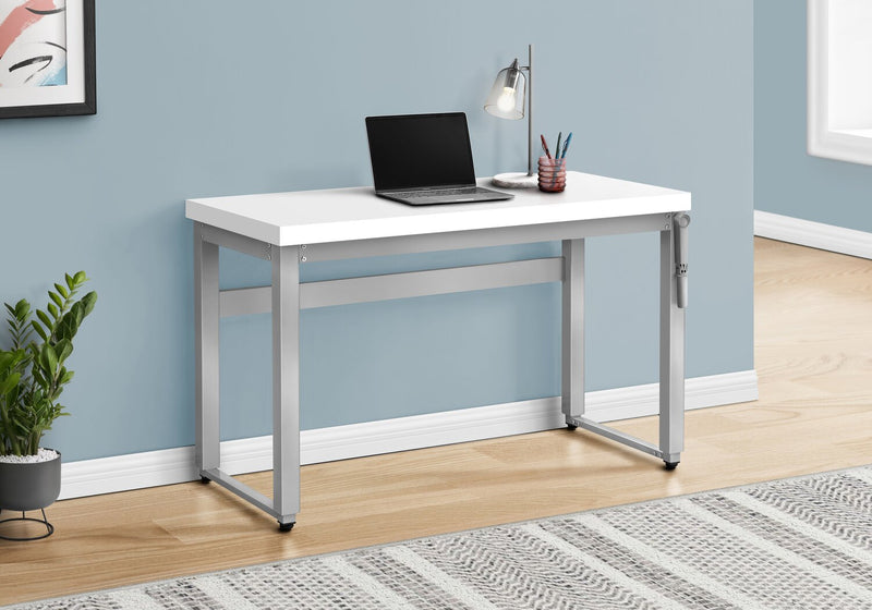 Kai 47.25\" Adjustable Height Office Desk - White
