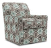 Made in Canada Sofa Lab Customizable Swivel 31\" Fabric Accent Chair - Midnight Multicolour