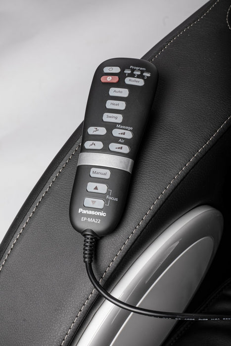 Panasonic Urban 29.5\" Leather-Look Fabric Massage Chair with Bluetooth and USB Port - Black
