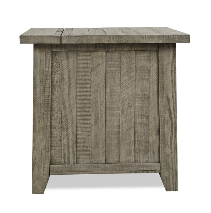 Colson 18\" Rustic Chairside Table with Storage - Driftwood